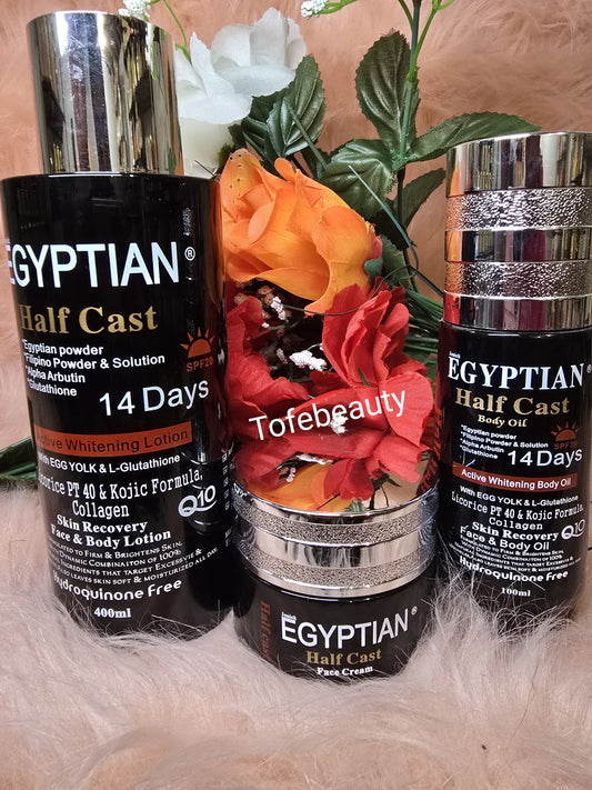 Purec Egyptian HC Active Whitening face & body LOTION, SERUM & face cream  SET Spf 20