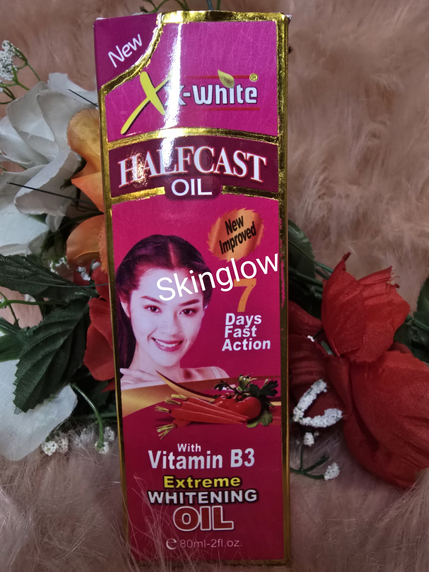 Authentic XX-WHITE Half-C Face & Body Oil, 7days Results. 80ml X 1 NEW IMPROVED