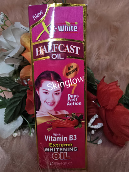 Authentic XX-WHITE Half-C Face & Body Oil, 7days Results. 80ml X 1 NEW IMPROVED