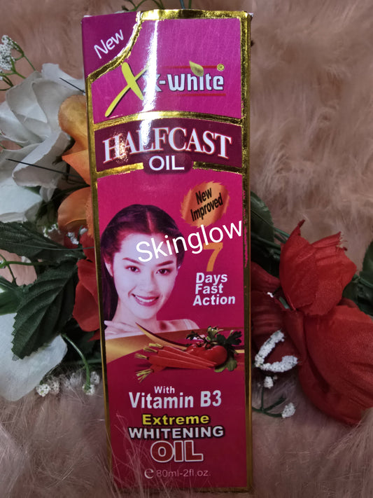 Authentic XX-WHITE Half-C Face & Body Oil, 7days Results. 80ml X 1 NEW IMPROVED