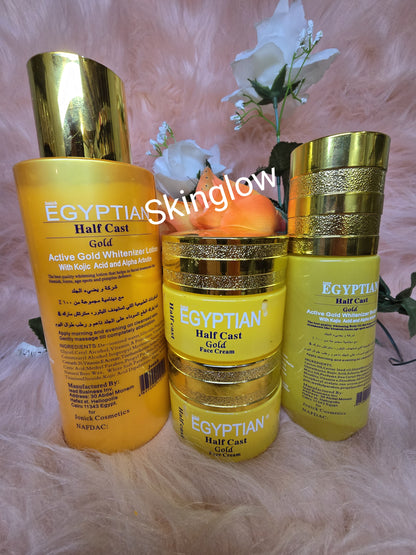 💯 Authentic 3 in 1 Egyptian gold Lotion, Serumand Face Cream.