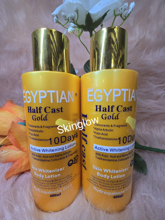 💯 Authentic X 1 EGYPTIAN HALFCAST GOLD LOTION 400ml