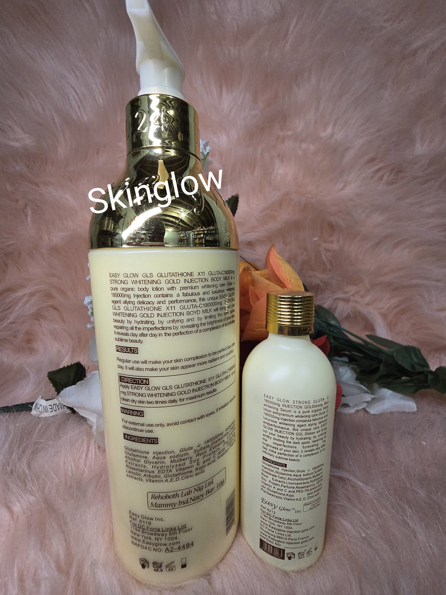 Original easy glow gold body lotion 500ml + serum x1