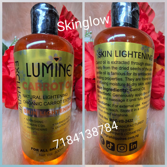 💯 Authentic Lumine Carrot Lightening And Moisturizing Oil. 300ml X 1