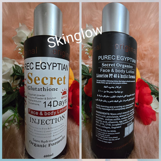 💯 Authentic Purec Egyptian Secret Glutathion Face Body Lotion 400ml x 1