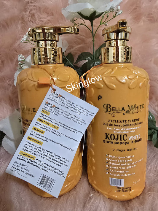 💯 Authentic Bella-white Ultra Radiance Whitening Body Lotiom 500mlx1 VERY  effective