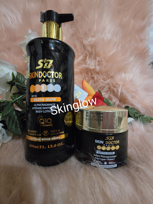 💯 Authentic Skin DOCTOR PARIS Gluta Glow & Vit C Brightening Lotion + Anti-Spot Cream 400ml