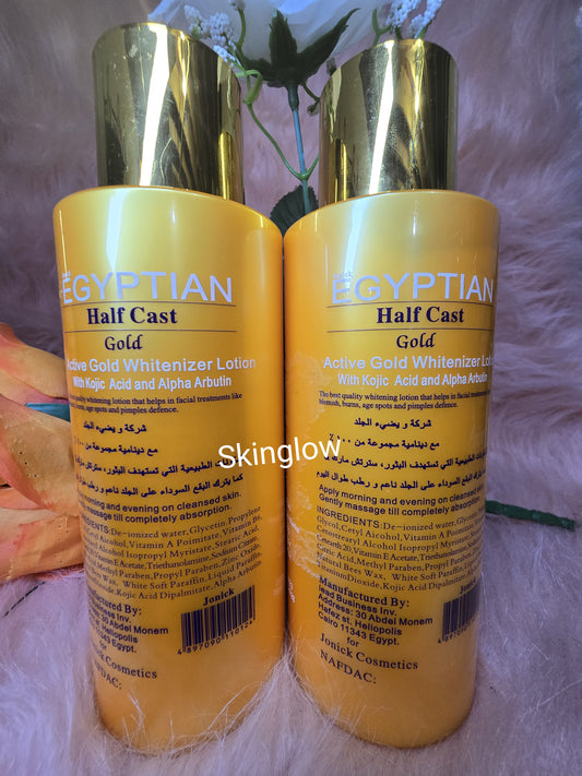 💯 Authentic X 1 EGYPTIAN HALFCAST GOLD LOTION 400ml
