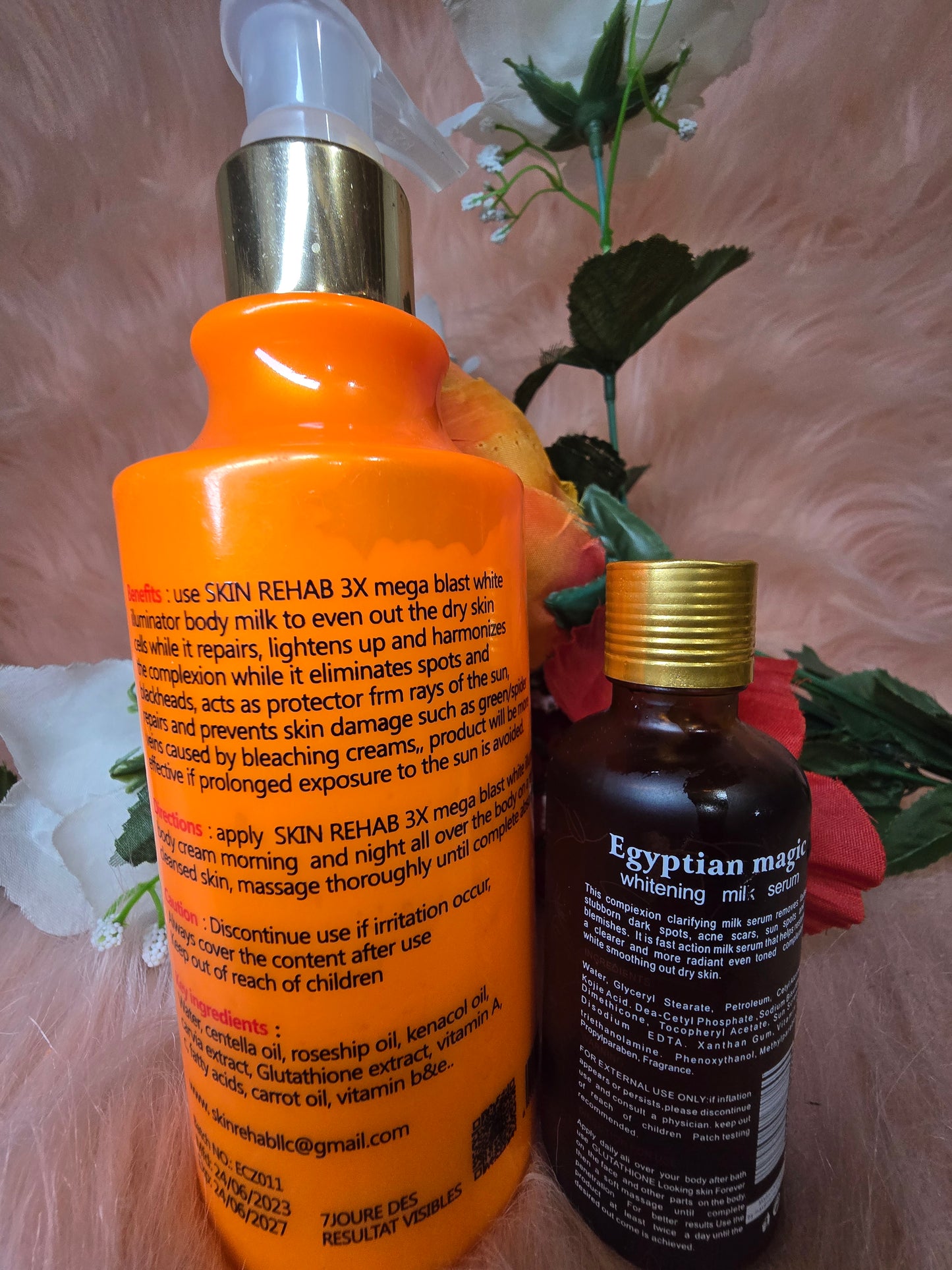 Skin Rehab 3x lotion 7 days Active SPF 60. 350ml + Egyptian magic serum 💯 Authentic X 2