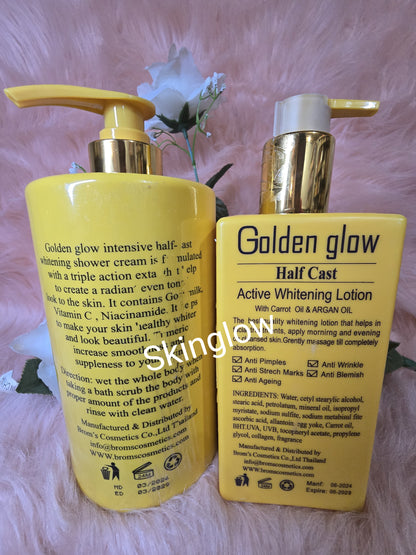ORIGINAL GOLDEN GLOW BODY MILK 500ML + 1000ML EXFOLIATING SHOWER GEL