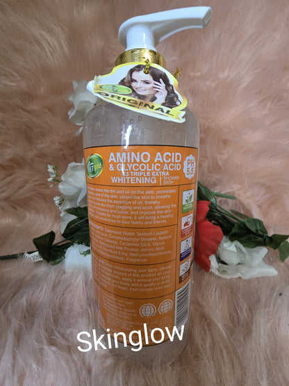 Veet Gold Amino Acid & Glycolic Acid Triplehitening Shower Bath Gel With  SPF 30