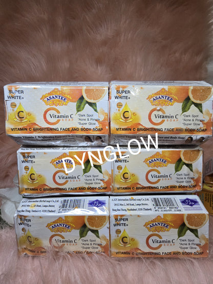 6 Bars x 125g Soap Vitamin C  Asantee Face And body Brightening Soap Anti Acne