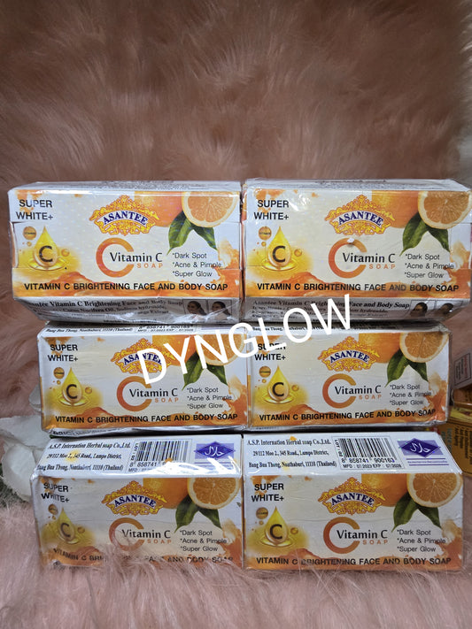 6 Bars x 125g Soap Vitamin C  Asantee Face And body Brightening Soap Anti Acne