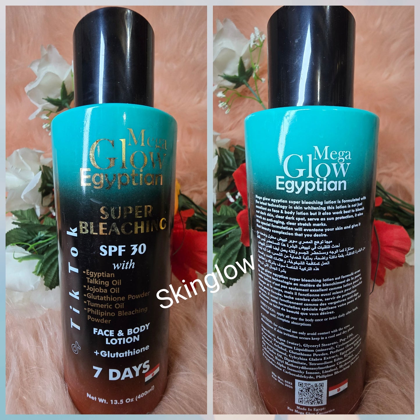 MEGA GLOW EGYPTAIAN SUPER BLEACHING LOTION 400ML