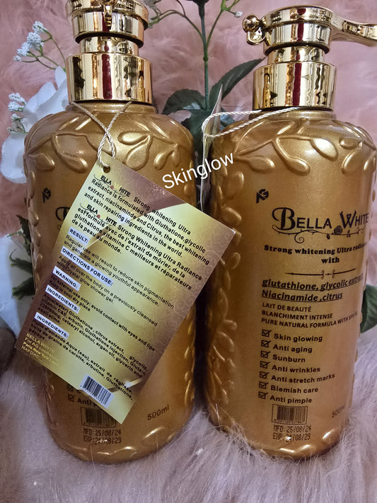 X 1 Bella-white Strong Whitening Ultra Radiance Body Lotiom 500ml 💯% effective