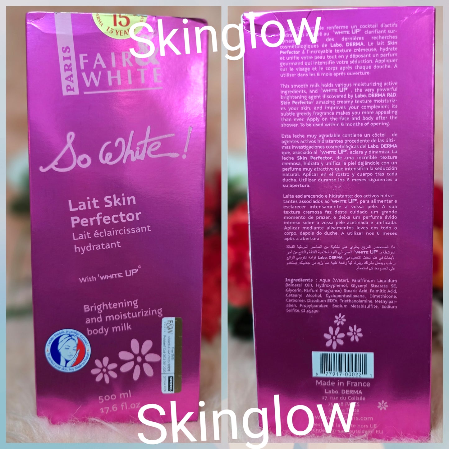💯  FAIR & WHITE So White, Daily Moisturizing Body Lotion 500ml,