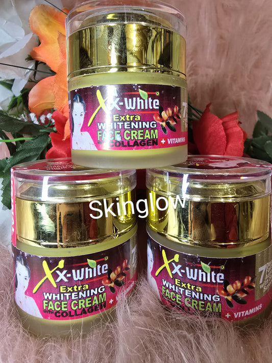 Xx-White Extra Whitening Face Cream With Collagen & Vitamin. 7 days  fast action 💯 50g X 1