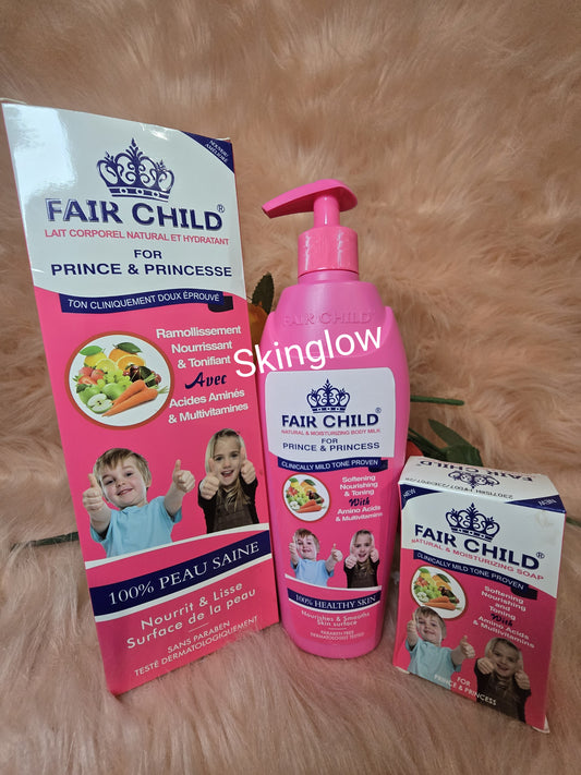 Fair child natural skin tone with amino & vitamin body lotion for kids + teens. x1