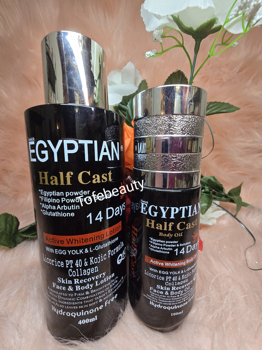 💯 Authentic  Purec Egyptian HC Active Whitening face & body LOTION & SERUM  SET Spf 20 X 2