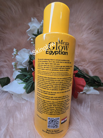 Original mega glow Egyptian H-C face & body lotion. 400ml, with  spf 50.