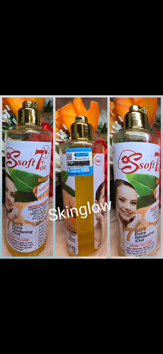 SOFT 7 Turmeric super lightening & glowing oil. x1 Skin repairs Oil. ORIGINAL👌