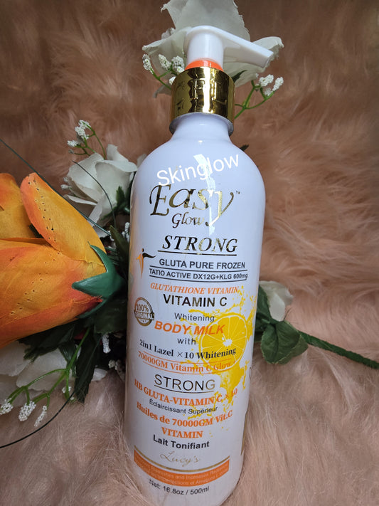 Easy Glow Gluthathione  Whitening  Vitamin.C Toning Milk Lotion 500ml 💯%