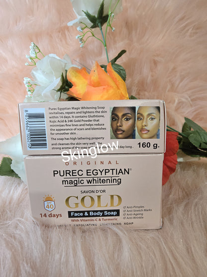 X 2 ORIGINAL PUREC EGYPTIAN GOLD EXFOLIATING SOAP X 2
