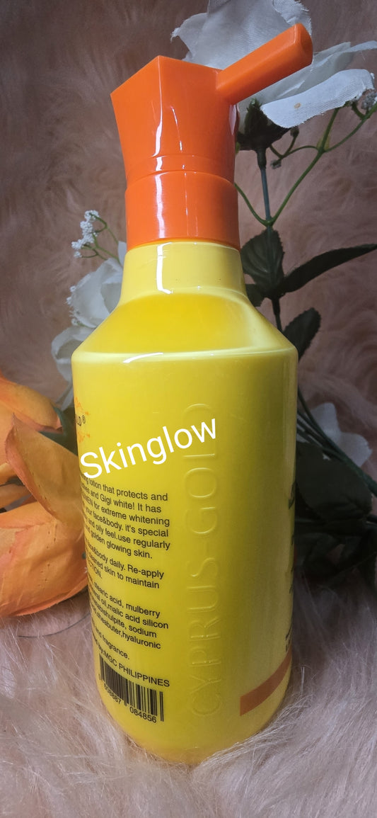 💯 Authentic  Cyprus-Gold Skin Dark Spot corrector Body Lotion 500ml X 1.
