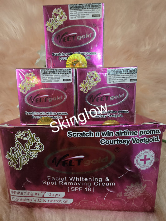 X 2 Veetgold Vit. C & Carrot Oil Face Cream. Spf 18
