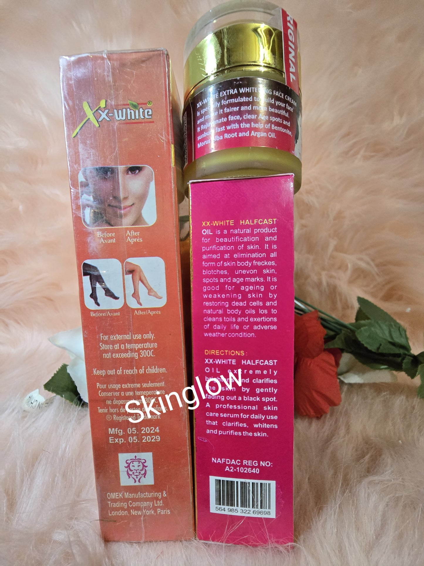 3pcs. XX-WHITE HC Egyptian [GOLD] body Lotio, Serum & Face Cream. 5 Days Action