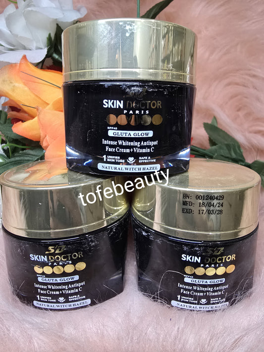 Skin doctor gluta glow skin  face cream,Anti spot+vitamin C.