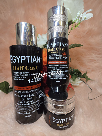 Purec Egyptian HC Active Whitening face & body LOTION, SERUM & face cream  SET Spf 20
