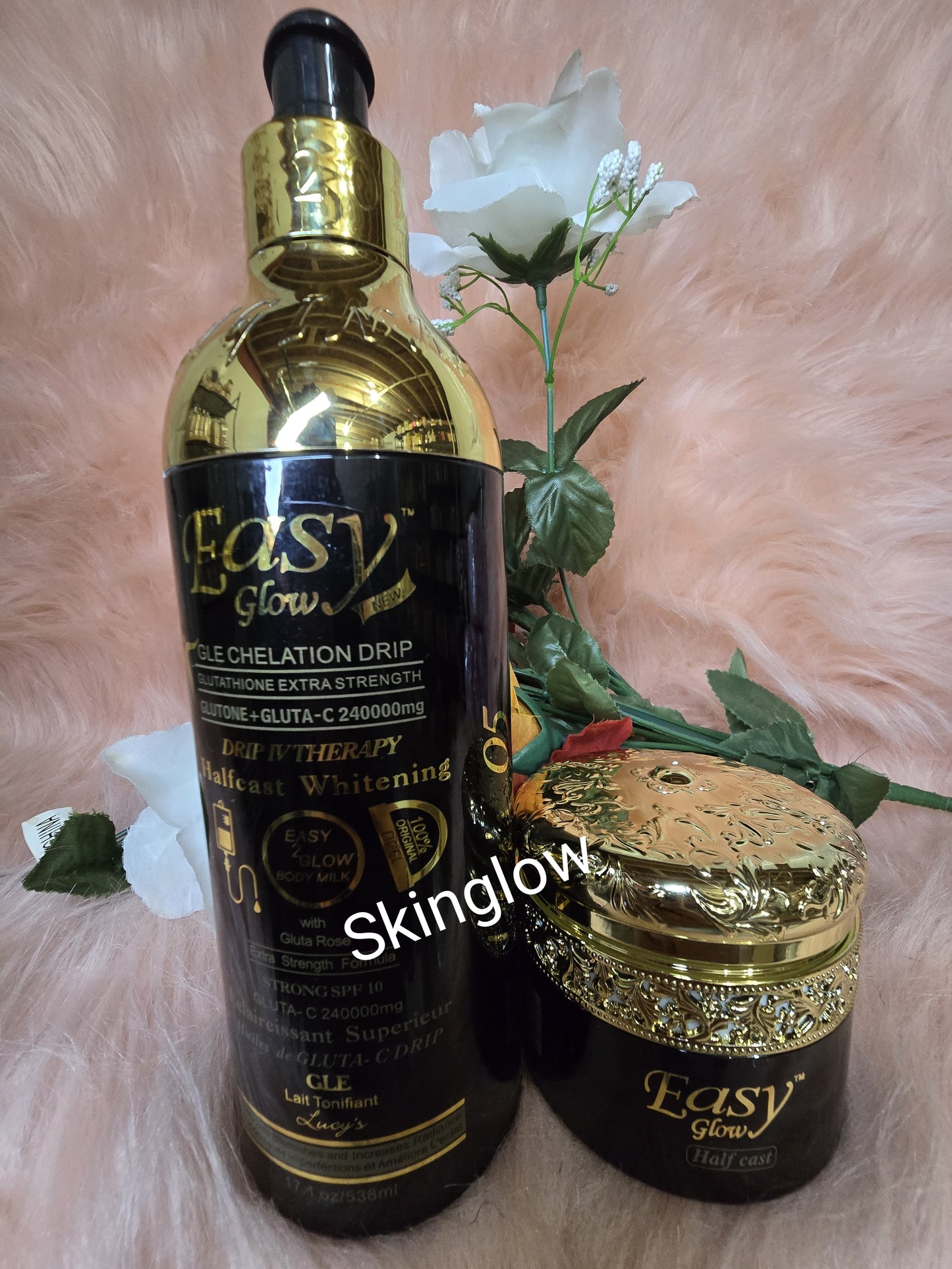 2 in1 Set Of Easy Glow Whitening Body Milk 500ml And Serum Combo  💯 % ORIGINAl