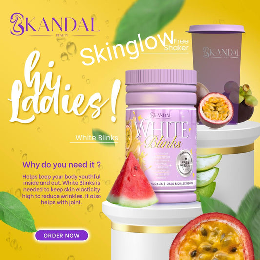 💯 Authentic Skandal White Blinks enhance skin whitening and glowing with Glutathion 800gx1