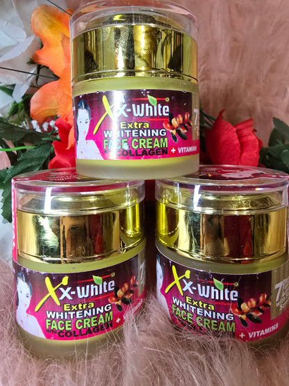 Xx-White Extra Whitening Face Cream With Collagen & Vitamin. 7 days  fast action 💯 50g X 1