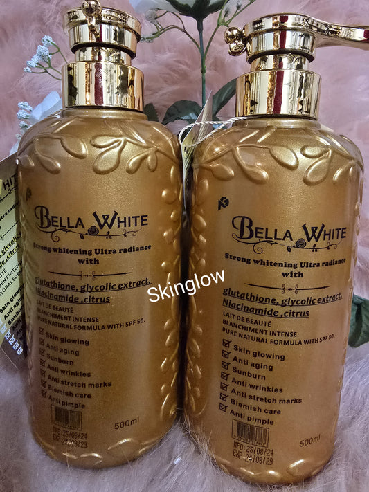 X 1 Bella-white Strong Whitening Ultra Radiance Body Lotiom 500ml 💯% effective