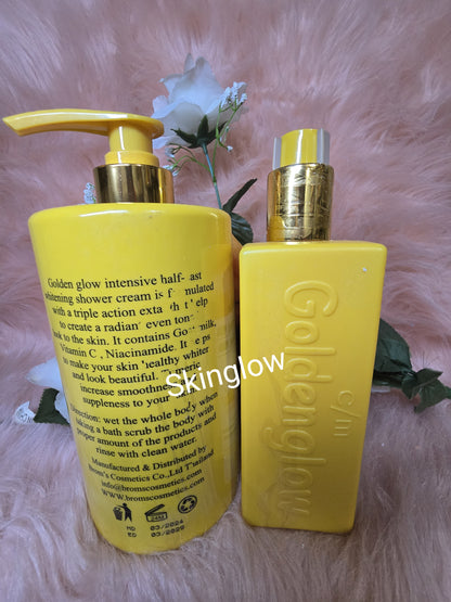 ORIGINAL GOLDEN GLOW BODY MILK 500ML + 1000ML EXFOLIATING SHOWER GEL