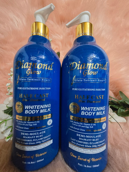 GCC DIAMOND GLOW WHITENING BODY MILK WITH  Carrot Oil + Egg.yolk 500mlx1