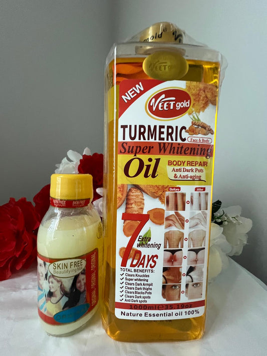 Authentic VeetGold Turmeric Super Oil & Skin Free Beautifying Milk